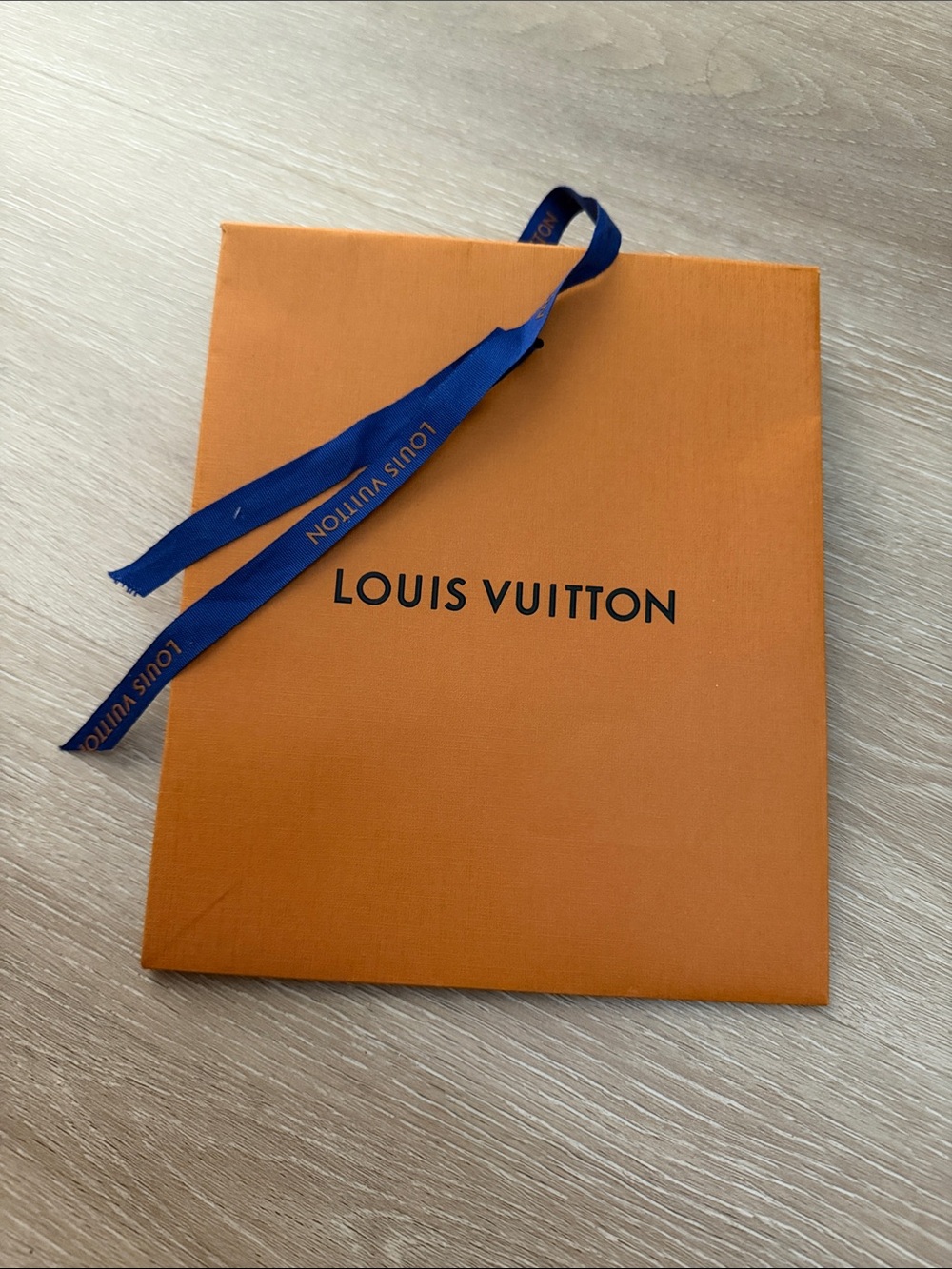 Louis Vuitton Orange Box with Blue Logo Ribbon